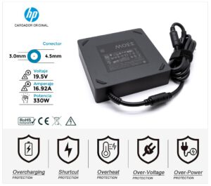 CARGADOR HP 330W ORIGINAL · 19.5V / 16.92A · 4.5 x 3.0mm