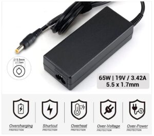 CARGADOR EMACHINES COMPATIBLE | 19V / 3.42A | 5.5 x 1.7mm | 65W