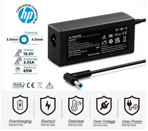 CARGADOR HP COMPATIBLE | 19.5V / 3.33A | 4.5 x 3.0mm | 65W