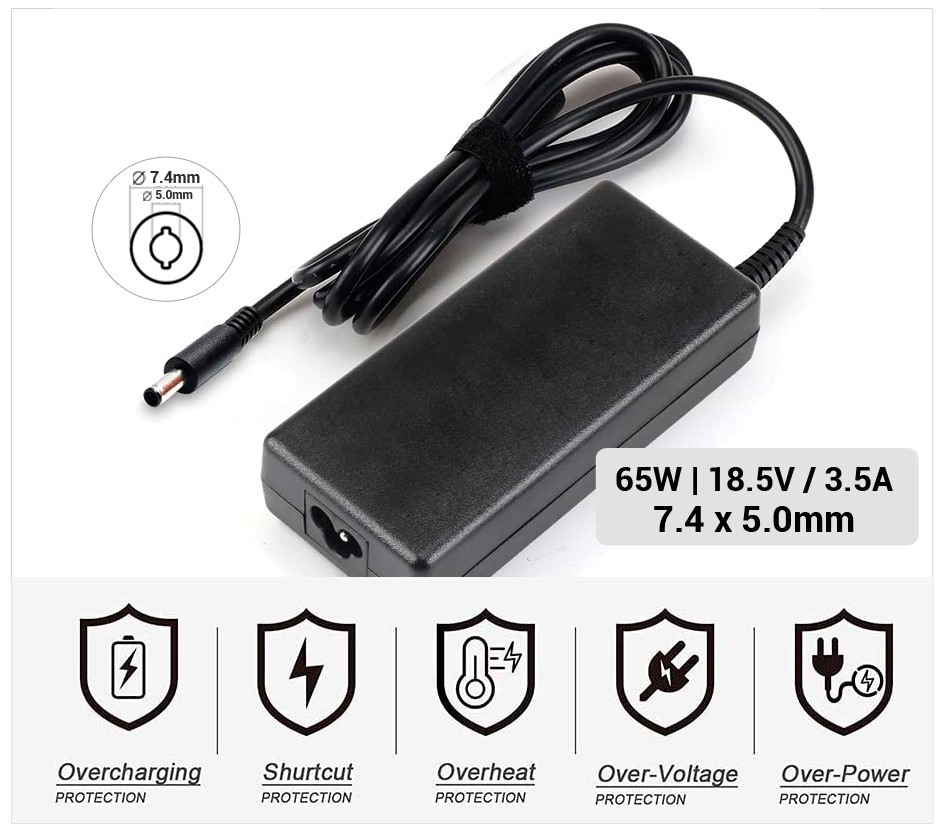 CARGADOR HP COMPATIBLE | 18.5V / 3.5A | 7.4 x 5.0mm | 65W