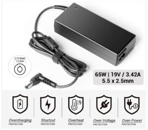 CARGADOR ASUS COMPATIBLE | 19V / 3.42A | 5.5 x 2.5mm | 65W
