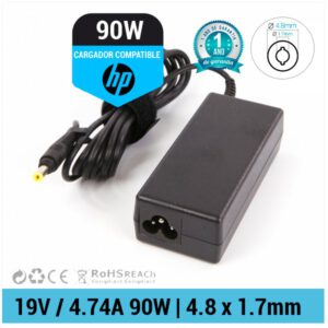 CARGADOR HP COMPATIBLE | 19V / 4.74A | 4.8 x 1.7mm | 90W