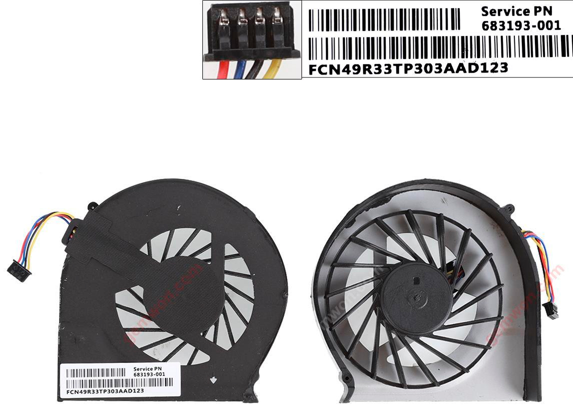 VENTILADOR CPU HP G6-2000 ( MODELO DE 4 PINS )