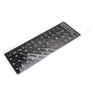 JUEGO DE ETIQUETAS ADHESIVAS TECLADO ESPAÑOL NEGRO