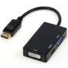 ADAPTADOR 3 EN 1 DISPLAYPORT A HDMI/DVI/VGA | NEGRO
