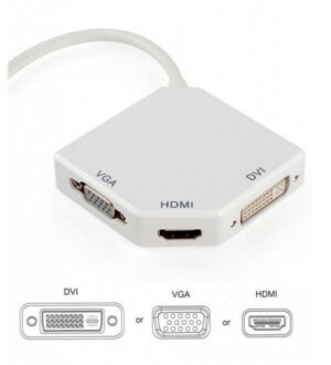 ADAPTADOR 3 EN 1 DISPLAYPORT A HDMI/DVI/VGA