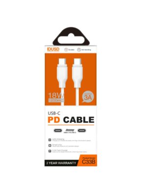 PD CABLE TIPO C A TIPO C 1.2M 3A BLANCO | C33B