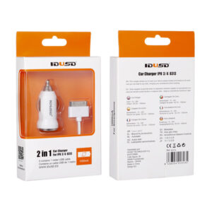 CARGADOR COCHE USB IPHONE 3/4 | BLANCO