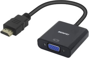 ADAPTADOR HDMI A VGA 1080P | NEGRO