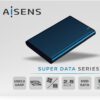 CAJA EXTERNA AISENS ASE-2525PB DISCOS HDD/SSD SATA 2.5 · USB 3.0 (USB3.1 GEN1)