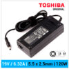 CARGADOR TOSHIBA ORIGINAL | 19V / 6.32A | 5.5 x 2.5mm | 120W
