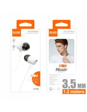 AURICULARES ESTEREO 3.5MM BLANCO | H19B