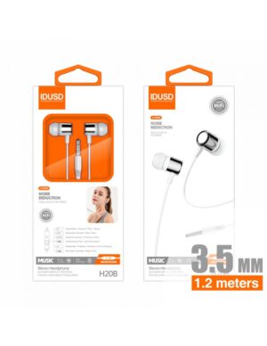 AURICULARES ESTEREO 3.5MM BLANCO | H20B