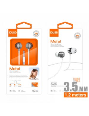 AURICULARES METAL 3.5MM BLANCO | H24B