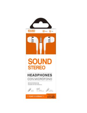 AURICULARES ESTÉREO CON MICRÓFONO BLANCO | H14B