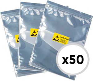 BOLSA ANTIESTATICA 15 x 10.5CM CON CREMALLERA RESELLABLE | PACK 100 UNIDADES