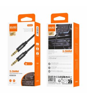 CABLE DE AUDIO PVC 3.5MM 3PIN M/M 2M IDUSD C214A
