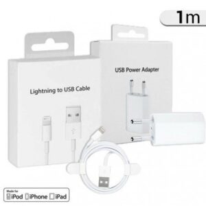 APPLE ADAPTADOR DE CORRIENTE USB 5W + CABLE LIGHTING 1M. | MD814CH/A