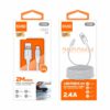 CABLE NYLON TRENZADO LIGHTNING 2M 2.4A COLOR BLANCO | C92B