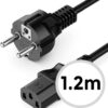 CABLE DE ALIMENTACIÓN DE 3 POLOS PARA PC / MONITOR EUROPEO 1.2M