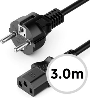CABLE DE ALIMENTACIÓN DE 3 POLOS PARA PC / MONITOR EUROPEO 3M