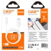 CABLE LIGHTNING 1.2M 2.4A BLANCO | C12B