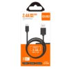 CABLE TIPO C 1.2M 2.4A NEGRO | C13A