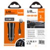 CARGADOR COCHE MICRO 2 PUERTOS USB 2.4A CON CABLE TURBO LIGHTNING 1.2M | NEGRO