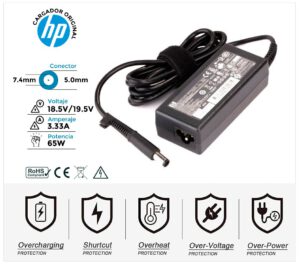 CARGADOR HP ORIGINAL | 18.5V/19.5V / 3.5A | 7.4 x 5.0mm | 65W