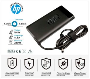 CARGADOR HP ORIGINAL | 19.5V / 11.8A | 7.4 x 5.0mm | 230W