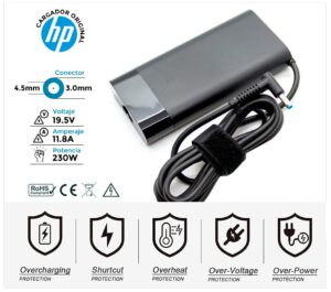 CARGADOR HP 230W ORIGINAL | 19.5V / 11.8A | 4.5 x 3.0mm ( CON ADAPTADOR )