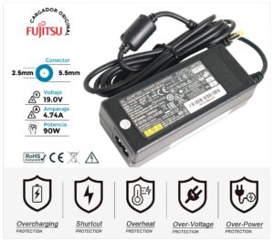 CARGADOR FUJITSU ORIGINAL | 19V / 4.74A | 5.5 x 2.5mm | 90W