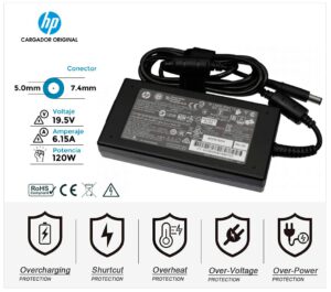 CARGADOR HP ORIGINAL | 19.5V / 6.15A | 7.4 x 5.0mm | 120W