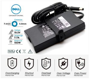 CARGADOR DELL ORIGINAL | 19.5V / 7.7A | 7.4 x 5.0mm | 150W | SLIM