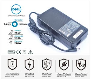 CARGADOR DELL ORIGINAL | 19.5V / 12.3A | 7.4 x 5.0mm | 240W | SLIM