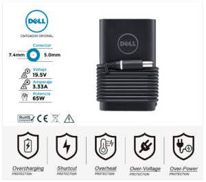 CARGADOR DELL ORIGINAL | 19.5V / 3.34A | 7.4 x 5.0mm | 65W