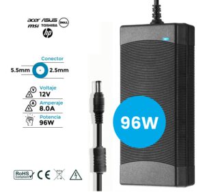 CARGADOR 12V / 8.0A | 5.5mm x 2.5mm | 96W