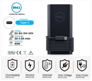 CARGADOR DELL 90W TIPO C ORIGINAL | 5V/3A 9V/3A 15/3A 20V/4.5A 90W | 0TDK33 TDK33