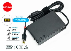 CARGADOR LENOVO ORIGINAL SLIM 135W 20V 6.75A SQUARE ( USB AMARILLO ) REACONDICIONADO · 00HM688 00HM686