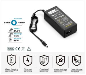 CARGADOR | 24V / 2.0A | 48W | 5.5mm x 2.5mm