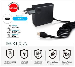 CARGADOR LENOVO ORIGINAL 45W TIPO C