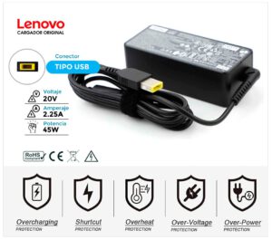 CARGADOR LENOVO 45W ORIGINAL | 20V / 2.25A | SQUARE