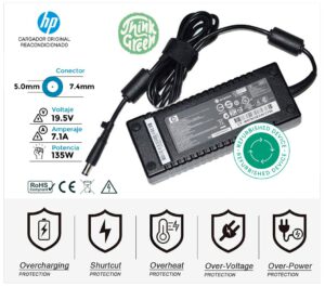 CARGADOR HP ORIGINAL 135W · 19V / 7.1A · 7.4 X 5.0mm