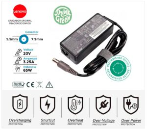 CARGADOR LENOVO ORIGINAL | 20V / 3.25A | 7.9 x 5.5mm | 65W REACONDICIONADO