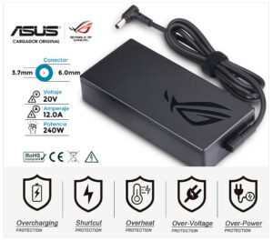 CARGADOR ASUS ROG 240W ORIGINAL | 20V / 12.0A - 6.0 x 3.7mm