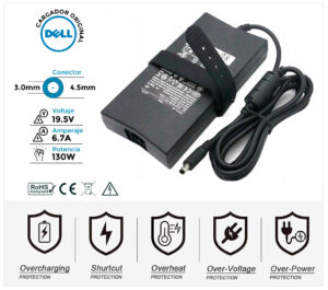 CARGADOR DELL ORIGINAL | 19.5V / 6.7A | 4.5 x 3.0mm | 130W