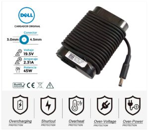 CARGADOR DELL ORIGINAL | 19.5V / 2.31A | 4.5 x 3.0mm | 45W