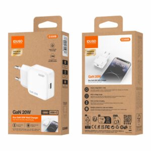 CARGADOR RÁPIDO GaN PD 20W UN PUERTO TIPO C IDUSD D300B