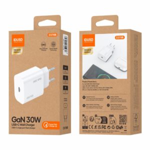 CARGADOR RÁPIDO GaN PD 30W UN PUERTO TIPO C · IDUSD D370B