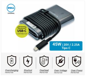 CARGADOR DELL ORIGINAL TIPO C | 5V/2A 20V/2.25A 45W